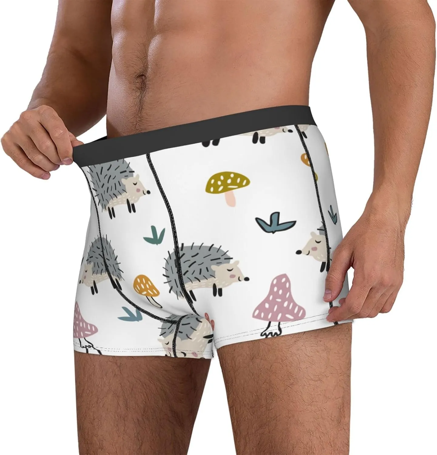 Men's Underwear Boxer Briefs Breathable Wide Waistband Boxer Shorts Underwear