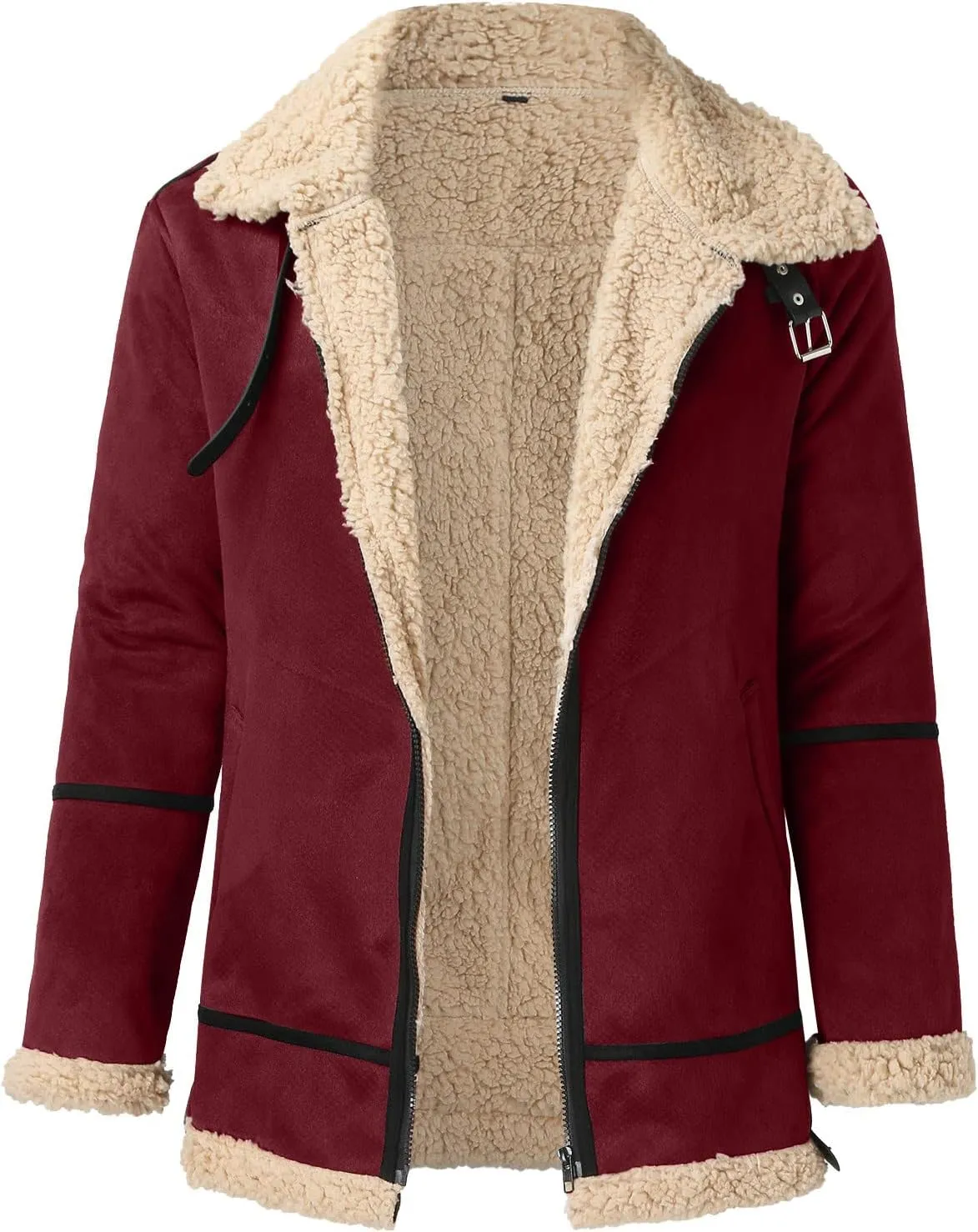 Men's Winter Jacket Windproof Coat Leisure Plus Size Hat Zip Pocket Cotton-Padded Warm Soft Hooded Jacket Coats