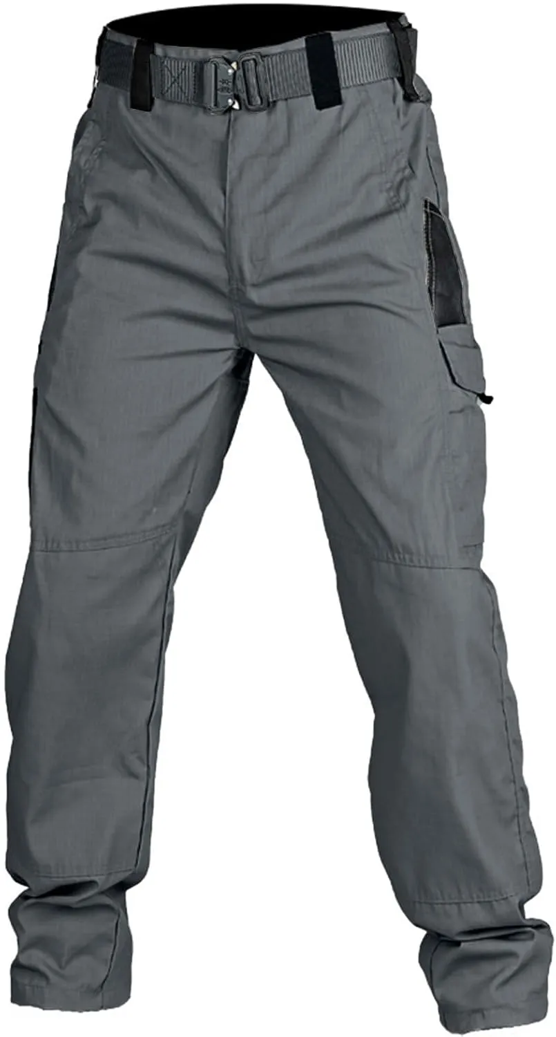 Men's Workout Cargo Pants Multi-Pocket Hiking Camping Slim Fit Pants