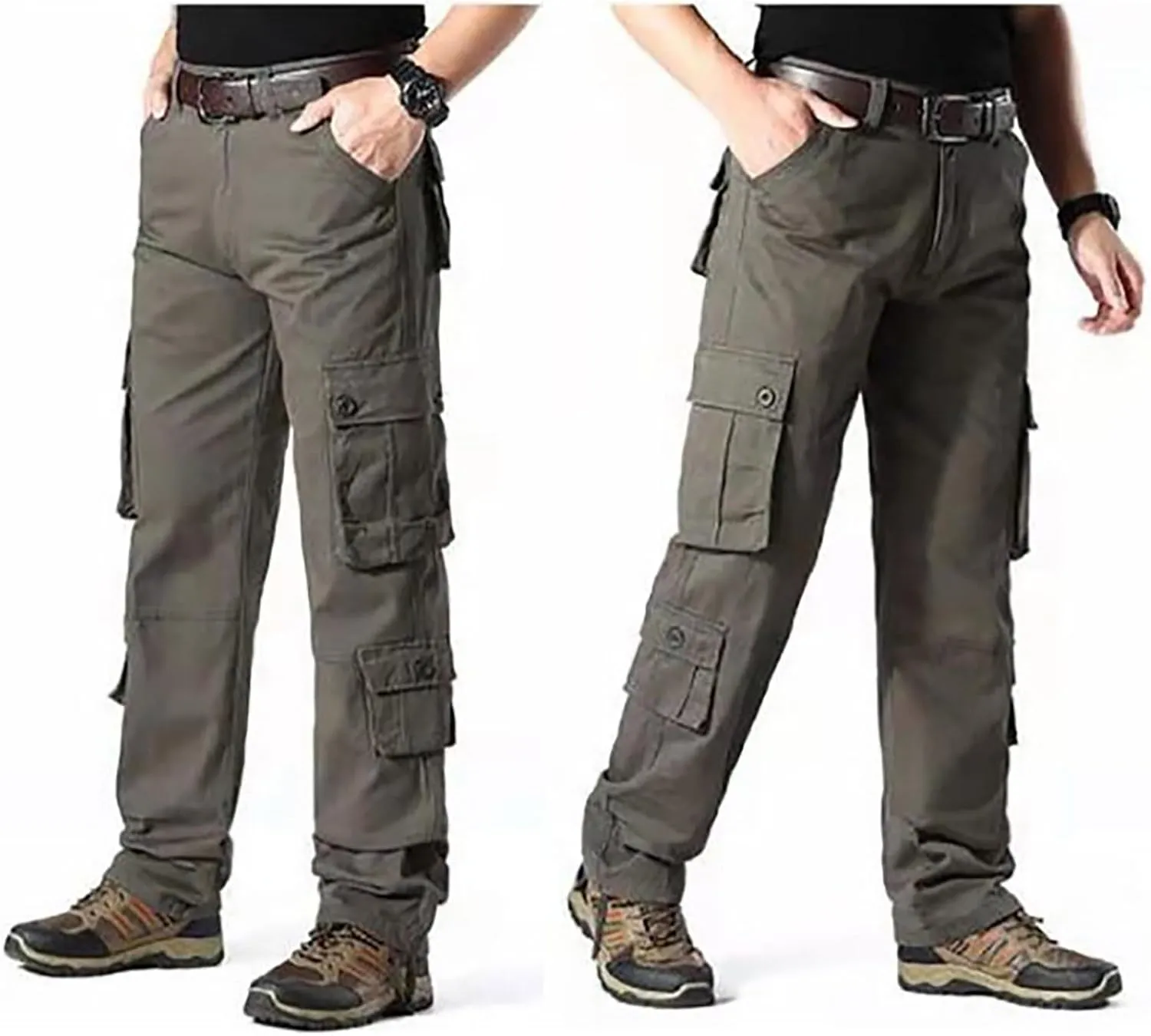 MIDOO Mens Pants Casual Stretch Athletic Training Track Joggers Drawstring Stretch Elastic Waist Pants Comfy Lounge Pants