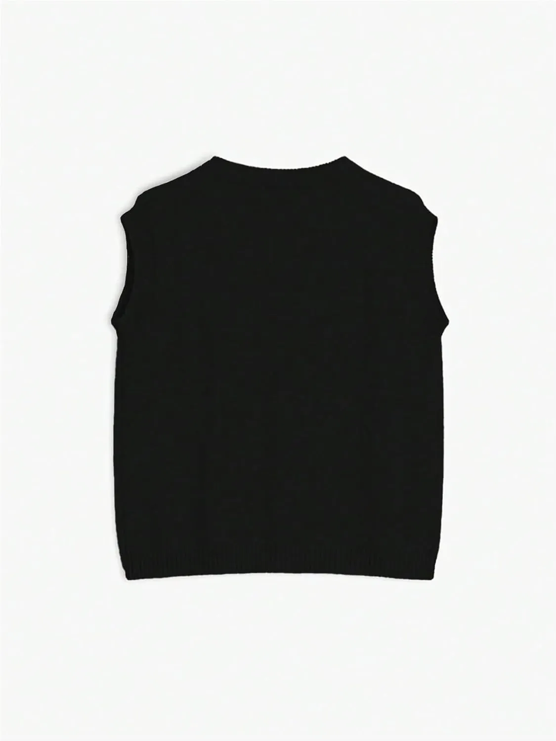 Milumia Women's Round Neck Button Up Sweater Vet Sleeveless Basic Knit Tops