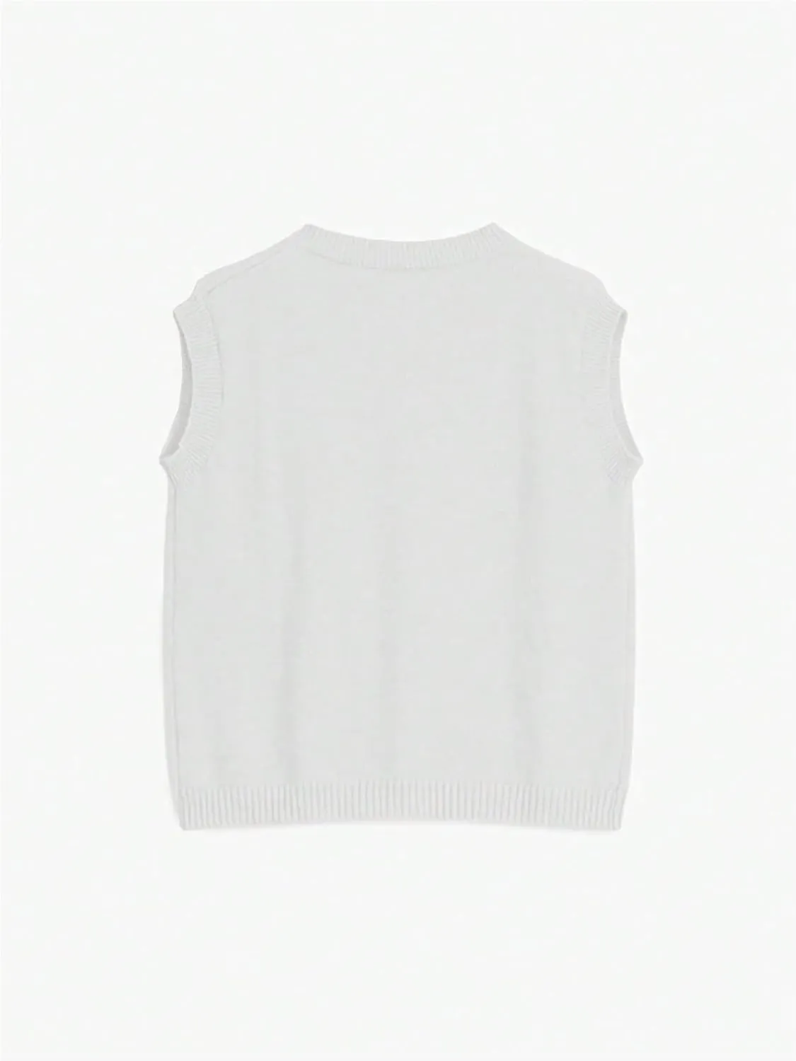 Milumia Women's Round Neck Button Up Sweater Vet Sleeveless Basic Knit Tops