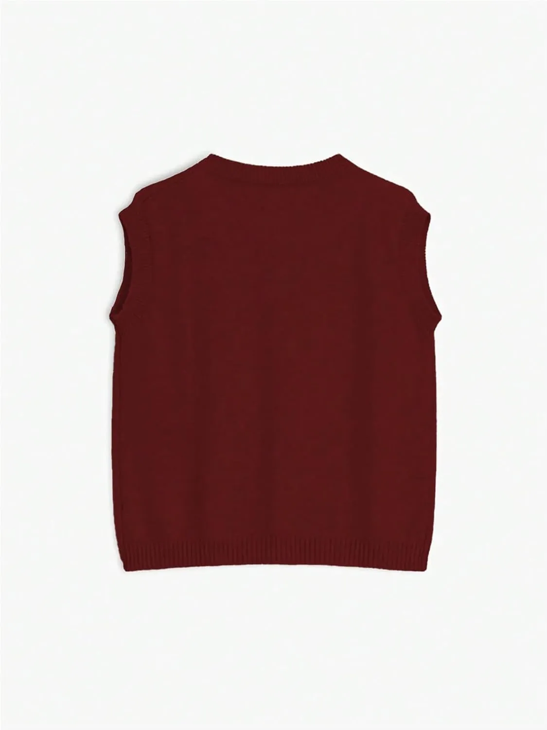 Milumia Women's Round Neck Button Up Sweater Vet Sleeveless Basic Knit Tops