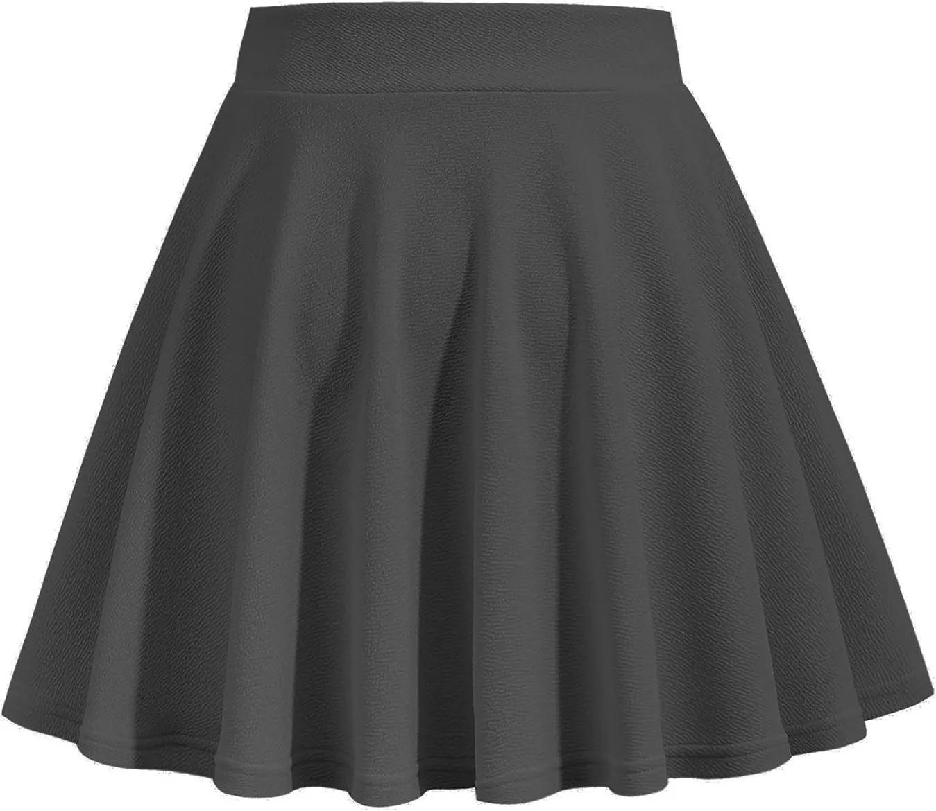 Mini Skirt for Women Casual Pleated Skirts Flowy Basic Skirts Versatile Flared Skater Skirt Elastic High Waist Skirts