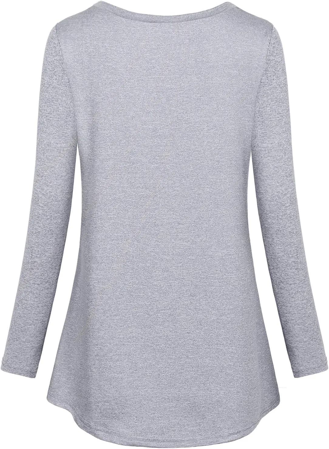 MOQIVGI Womens Crew Neck Casual Workout Tops Activewear Yoga Gym Sports Shirts