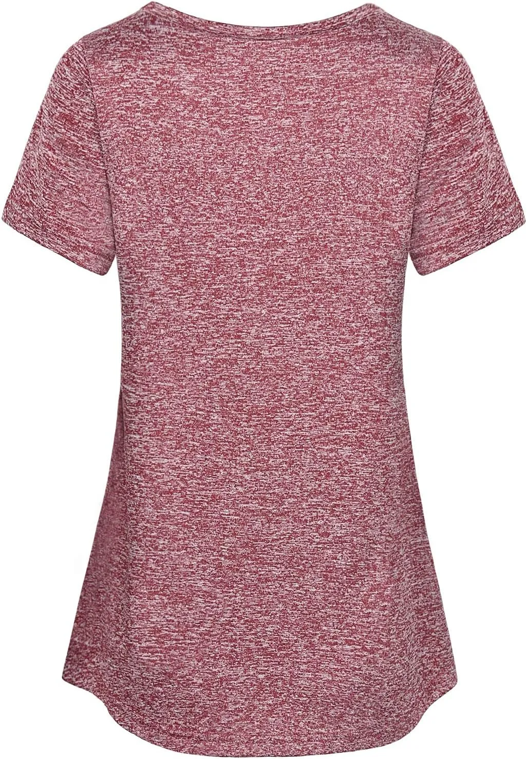 MOQIVGI Womens Crew Neck Casual Workout Tops Activewear Yoga Gym Sports Shirts