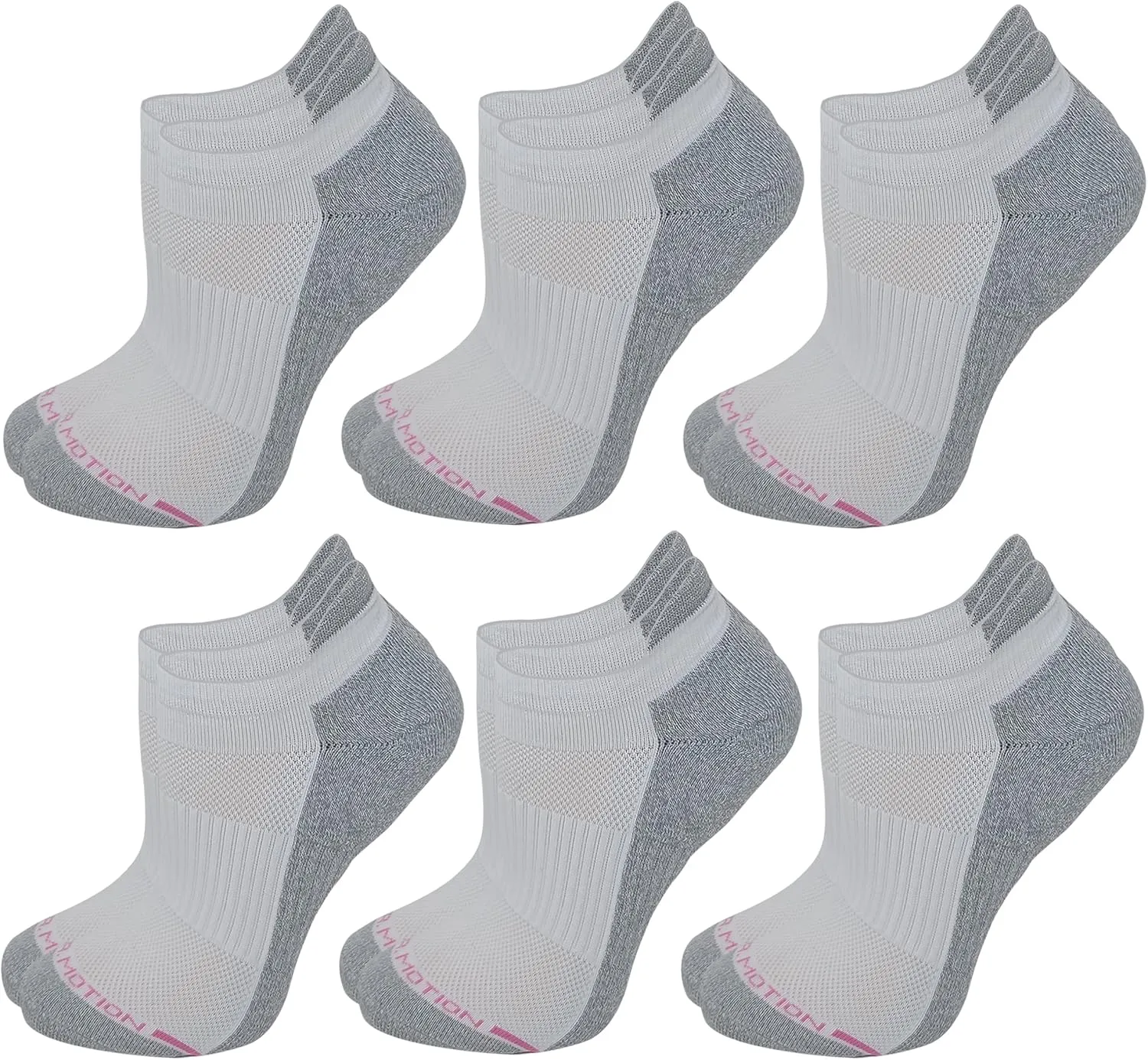 Motion Dr Women's Men 6pk Compression Low Cut Anklet Socks