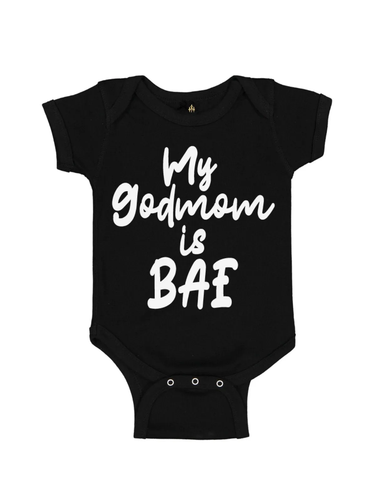 My God Mom is Bae Baby Bodysuit - Black