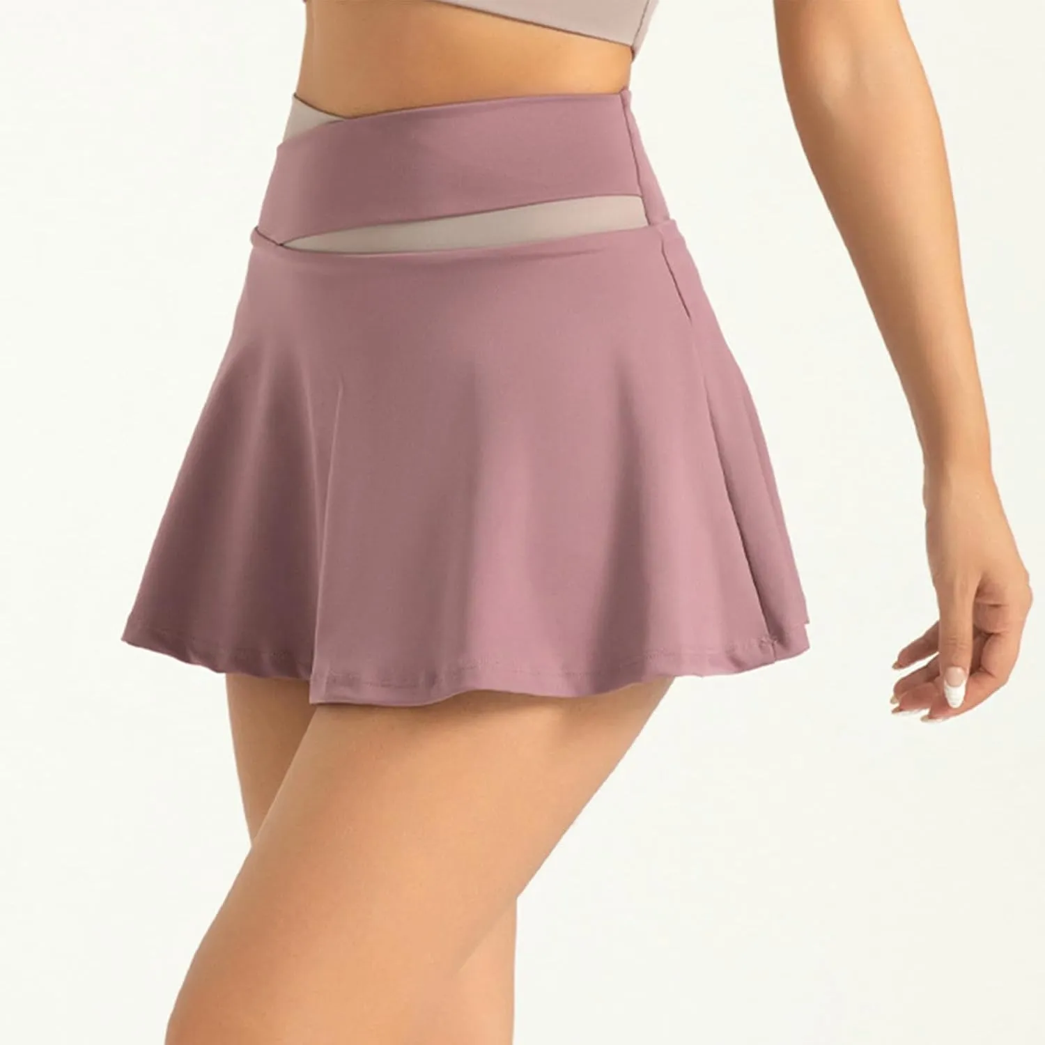 NATHGAM Women's Tennis Skirts High Waisted Tummy Control Pleated Golf Swim Skorts Summer Athletic Running Sports Mini Skorts