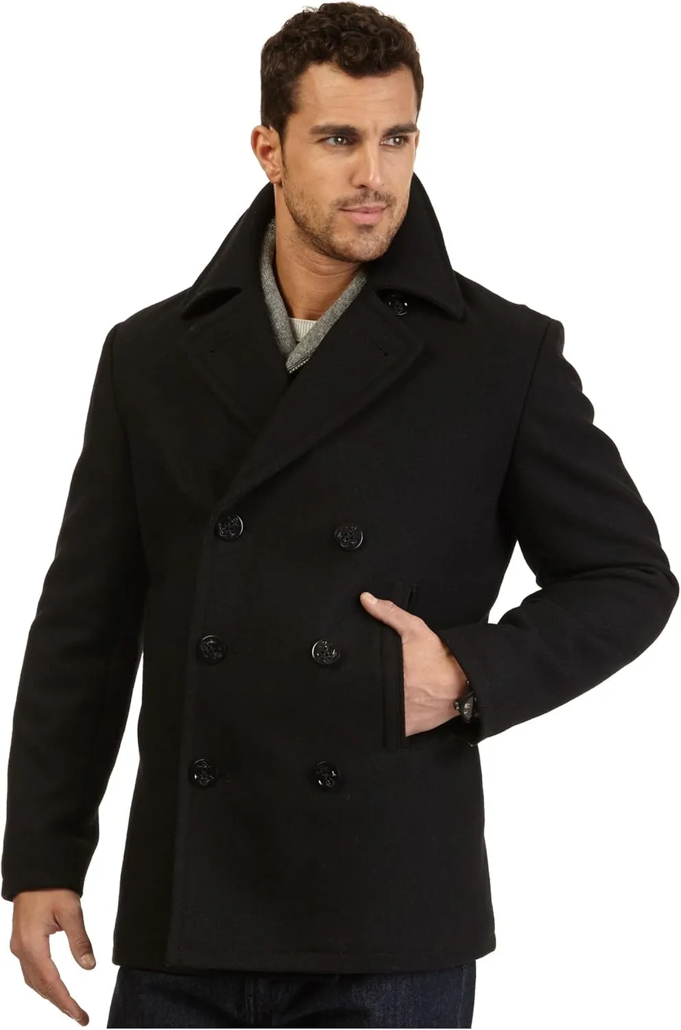 Nautica Men's Big & Tall Wool-Blend Peacoat
