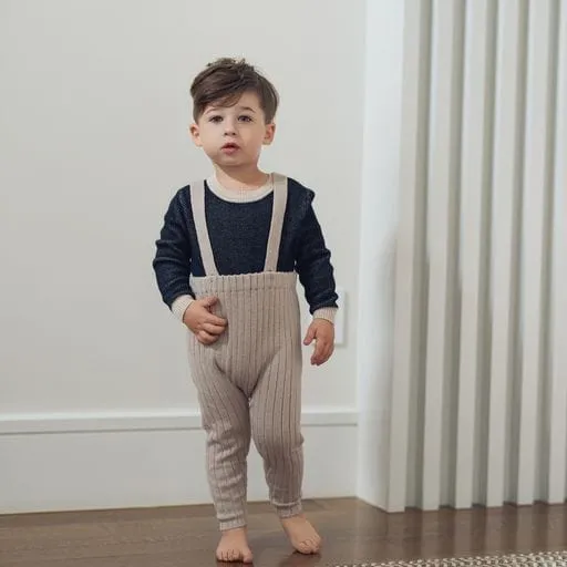 Oat Knit Overalls