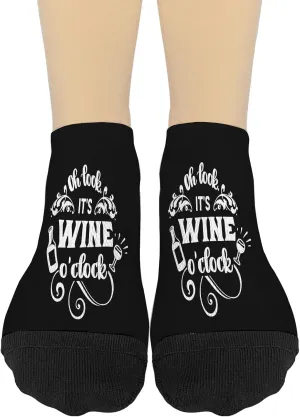 Oh Look It's Wine O'Clock Low Cut Socks Athletic Socks Women