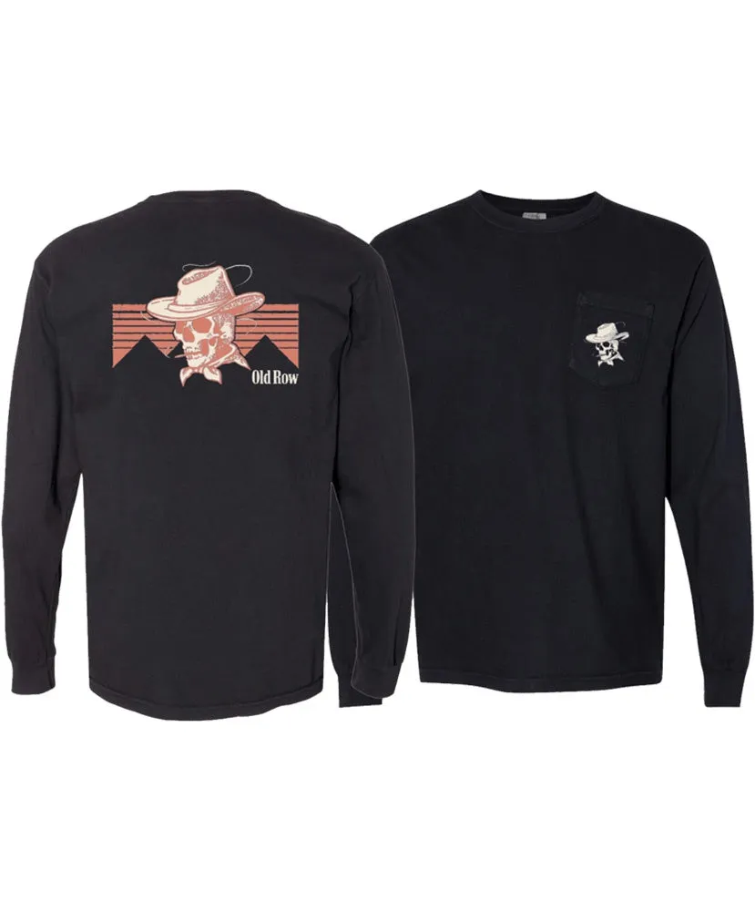 Old Row - The Cowboy Skull LS Pocket Tee