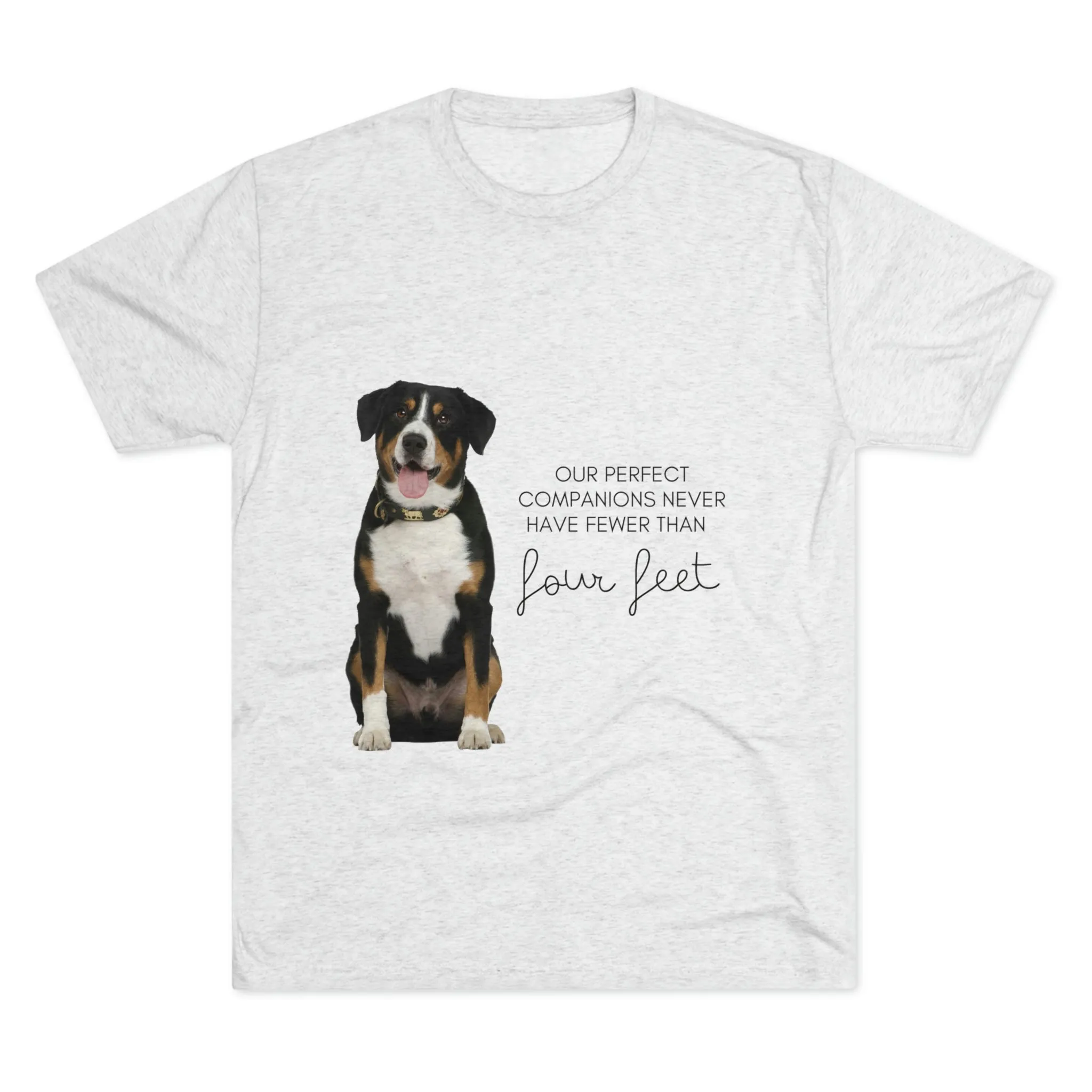 our perfect companions never have fewer than four feet dog POD Unisex Tri-Blend Crew Tee