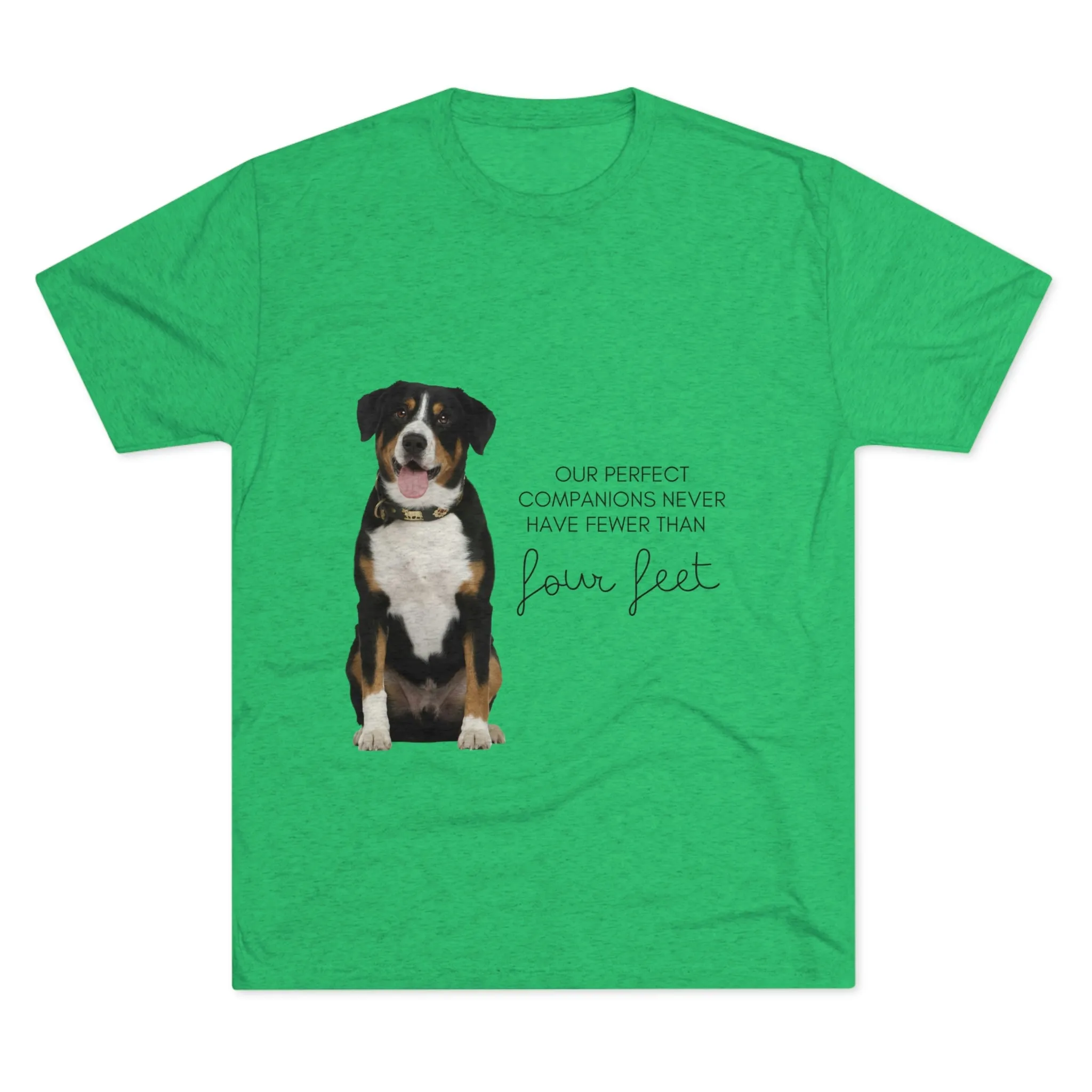 our perfect companions never have fewer than four feet dog POD Unisex Tri-Blend Crew Tee