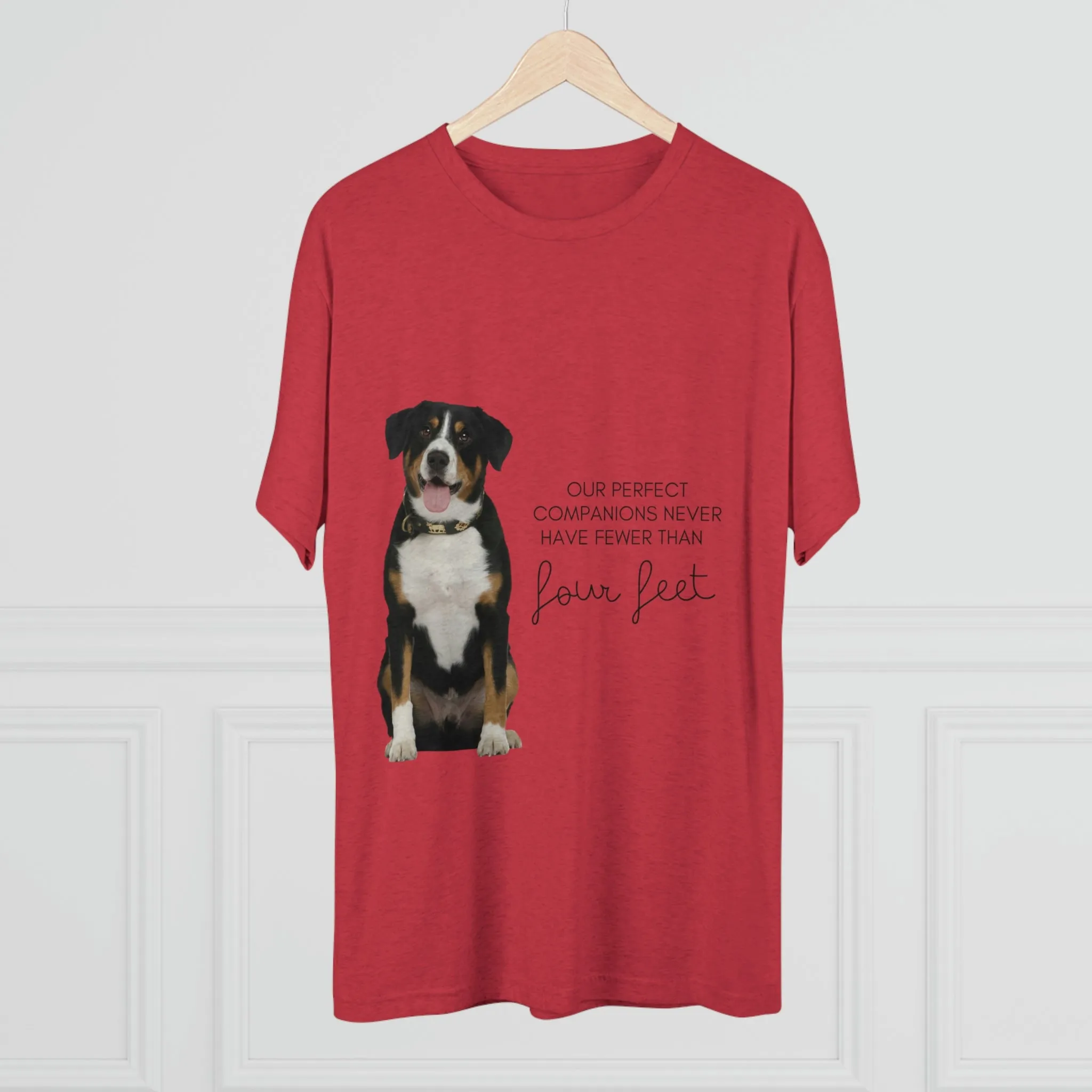 our perfect companions never have fewer than four feet dog POD Unisex Tri-Blend Crew Tee