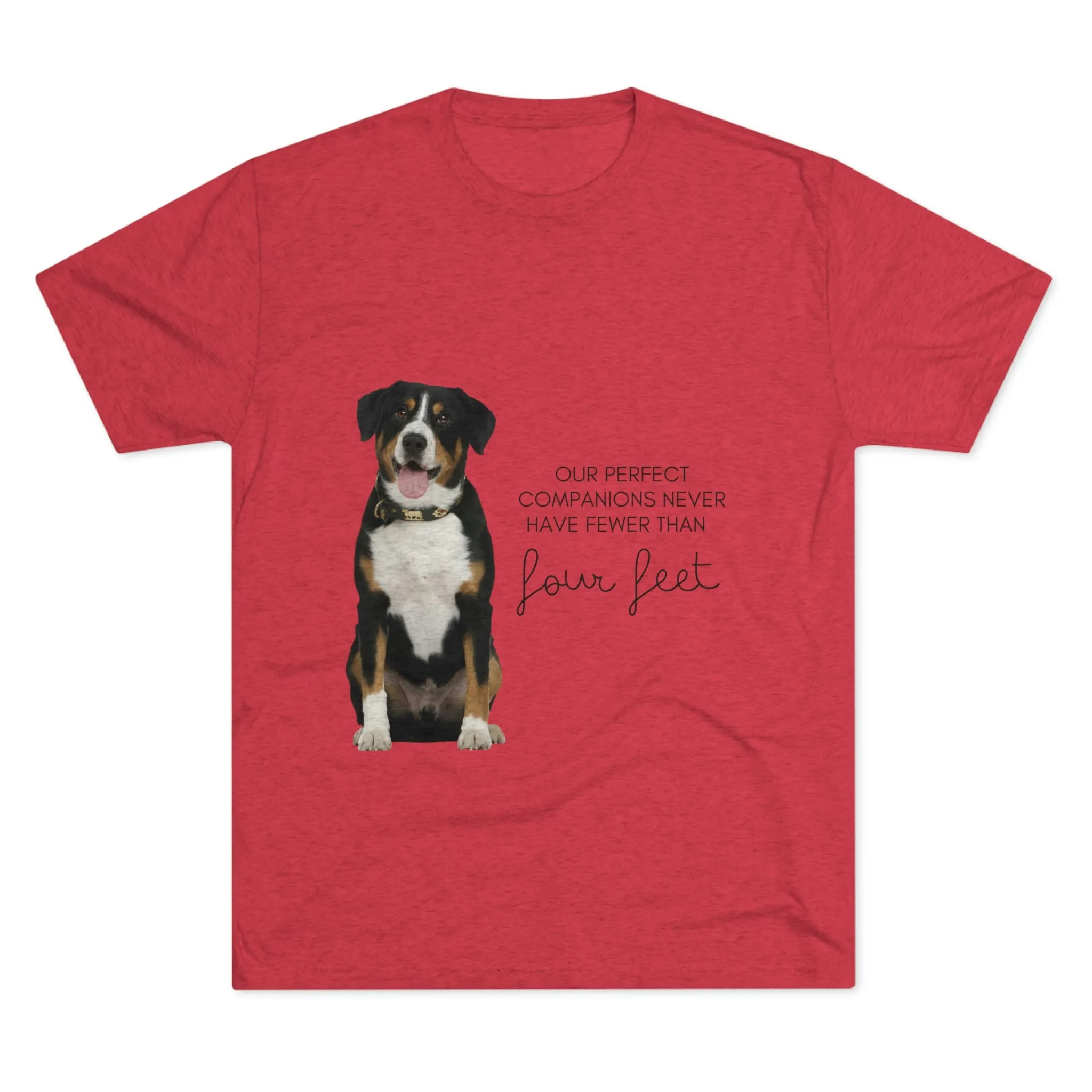 our perfect companions never have fewer than four feet dog POD Unisex Tri-Blend Crew Tee