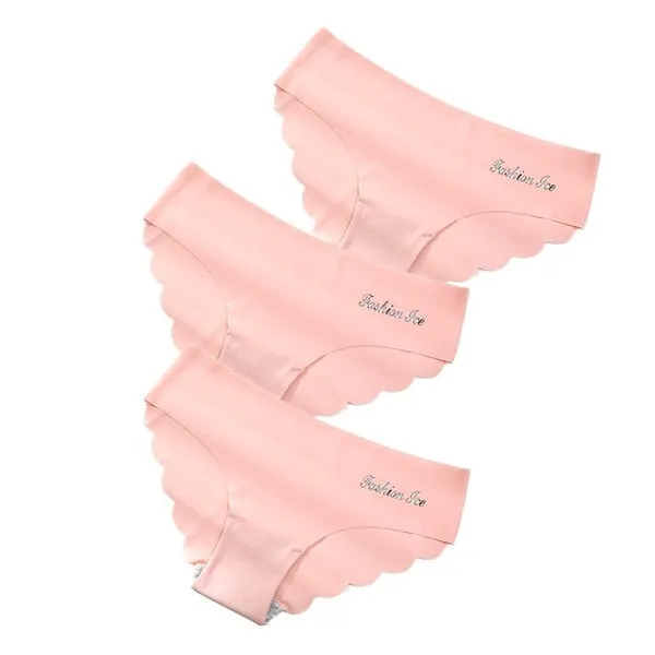 Panties For Women Seamless Panty Set Solid Invisible Underwear Sexy Low Waist Briefs Women's Underpants Lingerie Dropship 3 Pcs