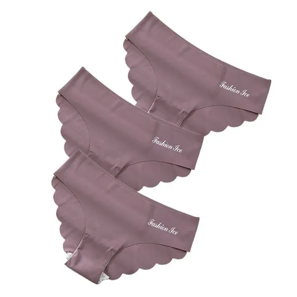 Panties For Women Seamless Panty Set Solid Invisible Underwear Sexy Low Waist Briefs Women's Underpants Lingerie Dropship 3 Pcs