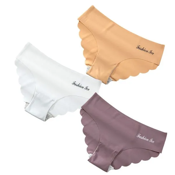 Panties For Women Seamless Panty Set Solid Invisible Underwear Sexy Low Waist Briefs Women's Underpants Lingerie Dropship 3 Pcs