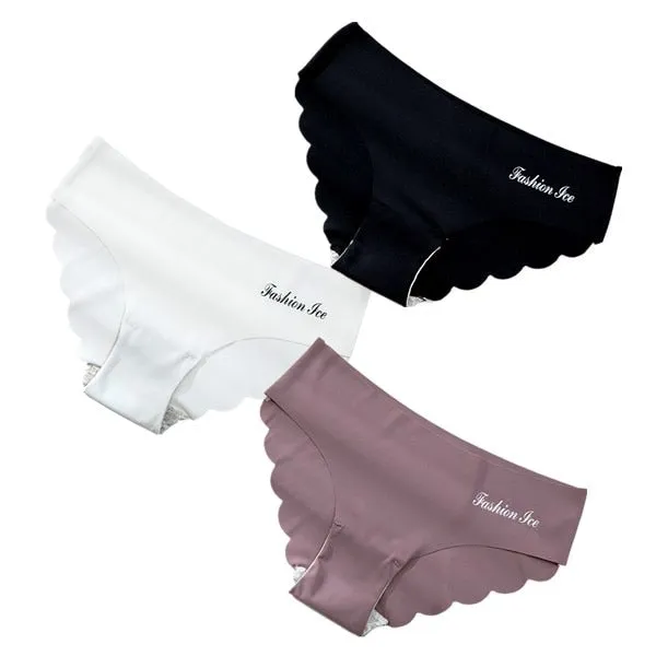 Panties For Women Seamless Panty Set Solid Invisible Underwear Sexy Low Waist Briefs Women's Underpants Lingerie Dropship 3 Pcs