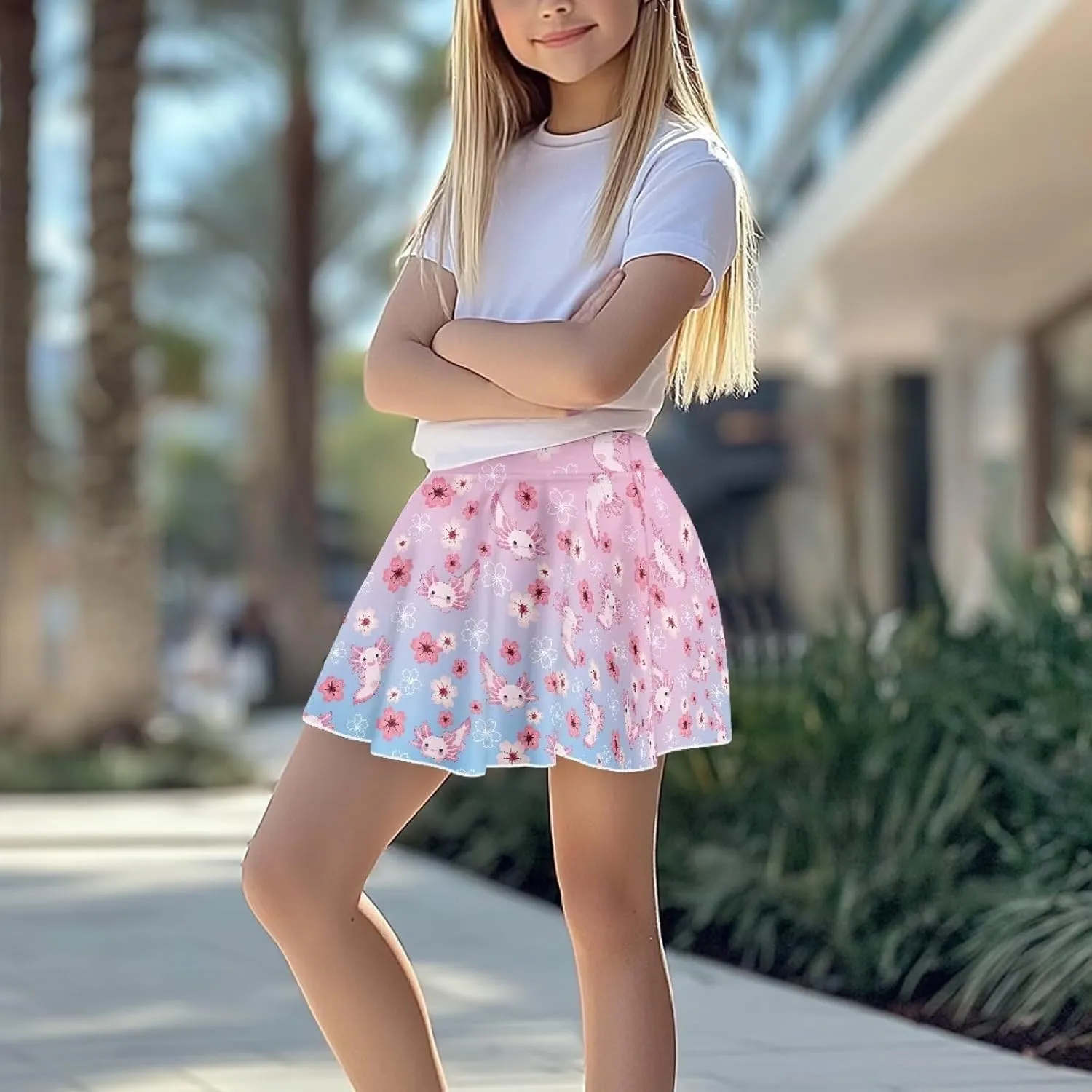 Pleated Skirts Girls' Tennis Skirts Golf Skort Athletic Skirts with Shorts