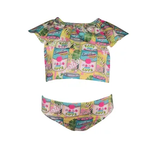 Pop Art Cross Back Bikini Set