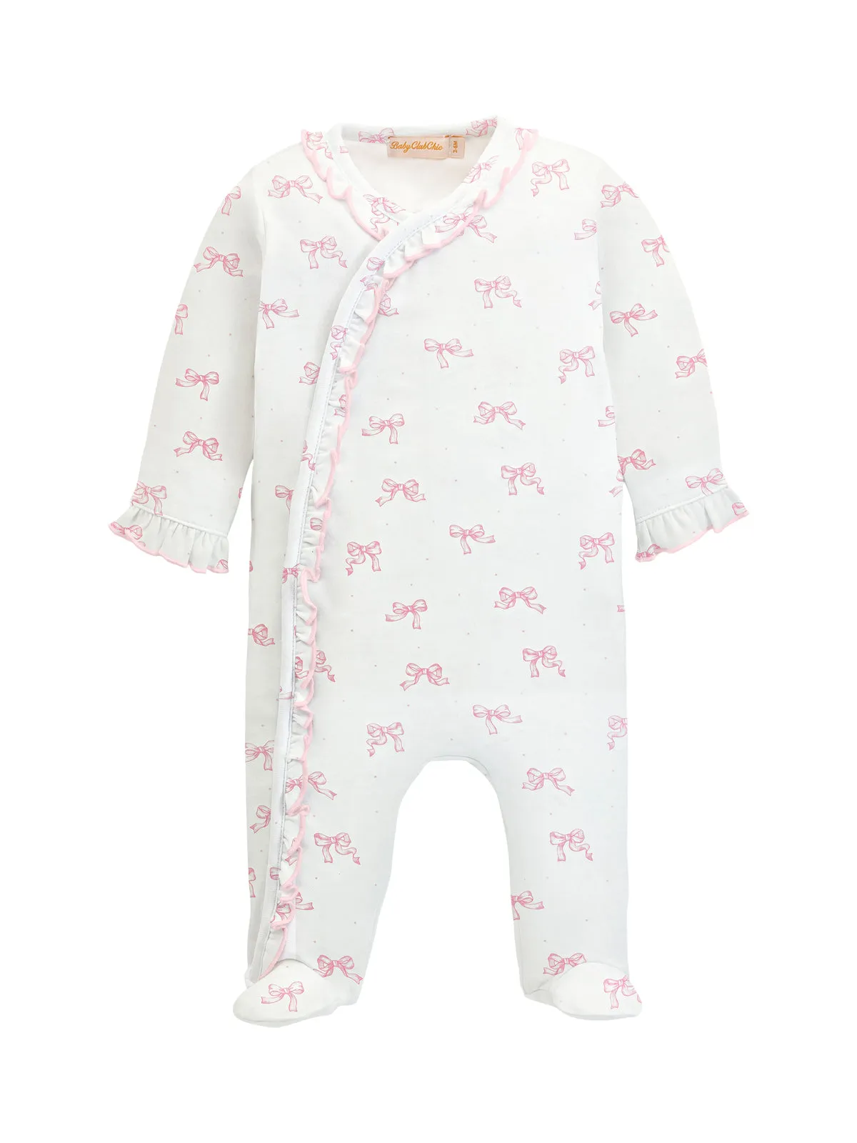 Pretty Bows Printed Ruffle Footie