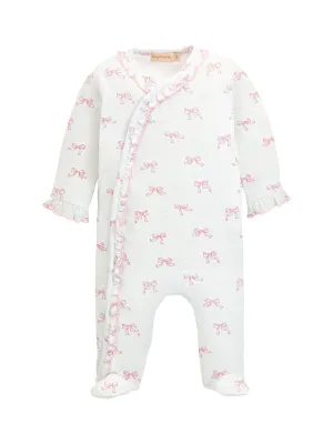 Pretty Bows Printed Ruffle Footie