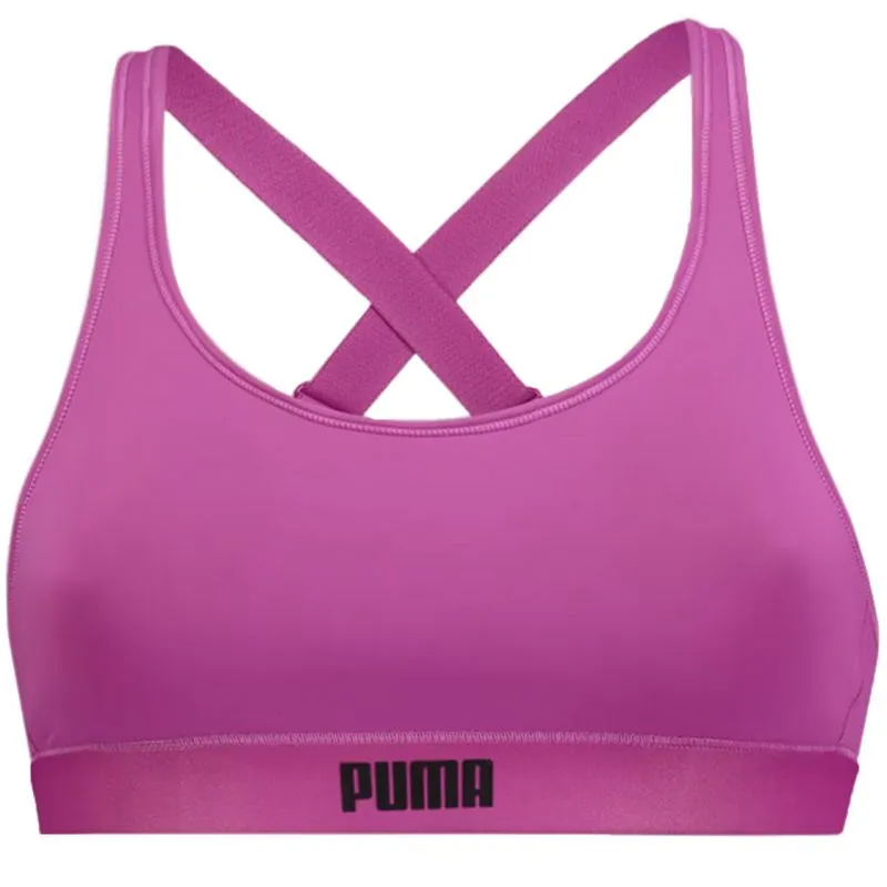 Puma Women's Performance Sports Bra with Adjustable Straps - Purple Elegance