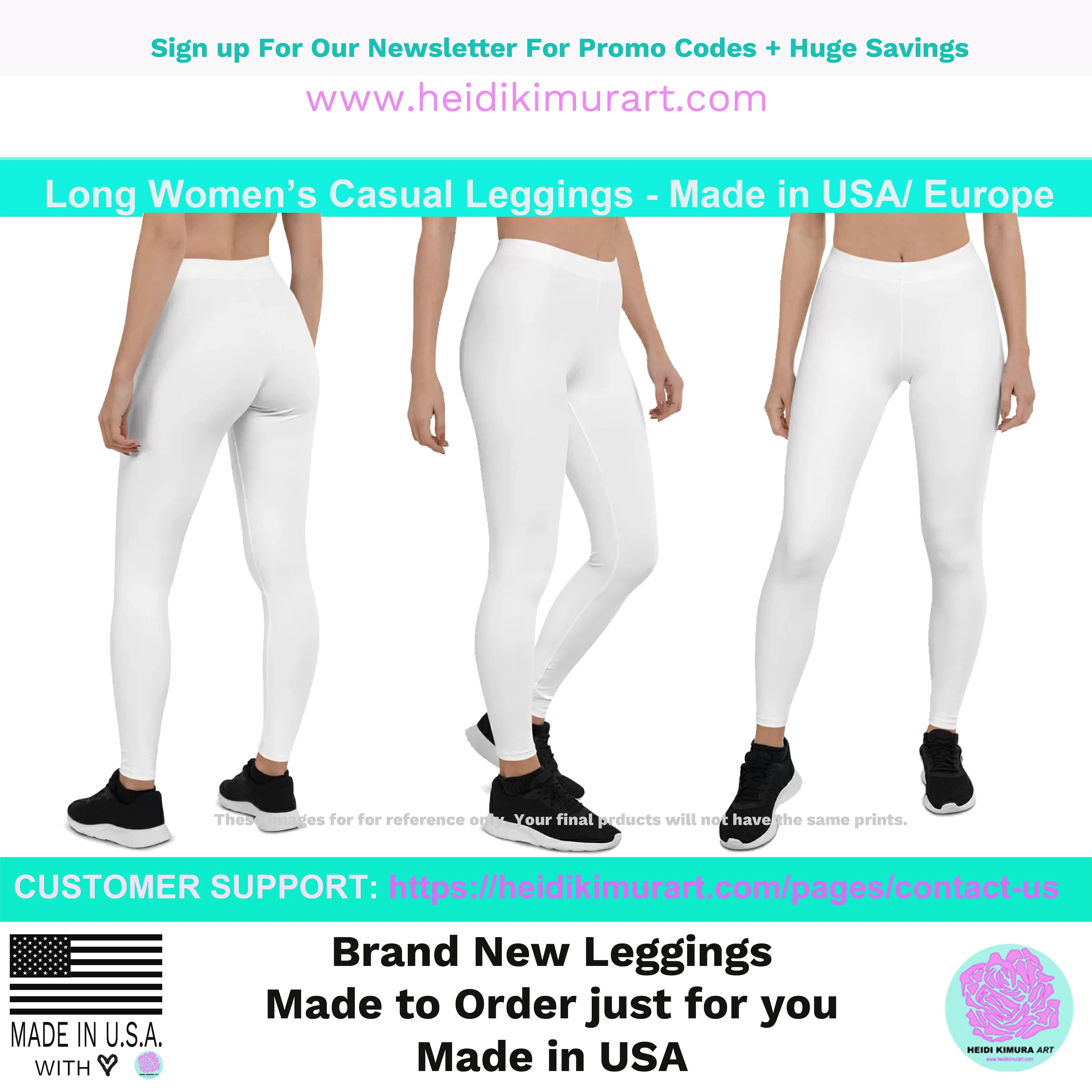 Purple Women's Casual Leggings, Solid Color Ladies' Premium Tights-Made in USA/EU/MX
