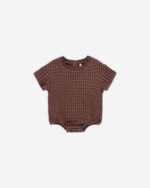 Quincy Mae - Relaxed Bubble Romper (Plum)