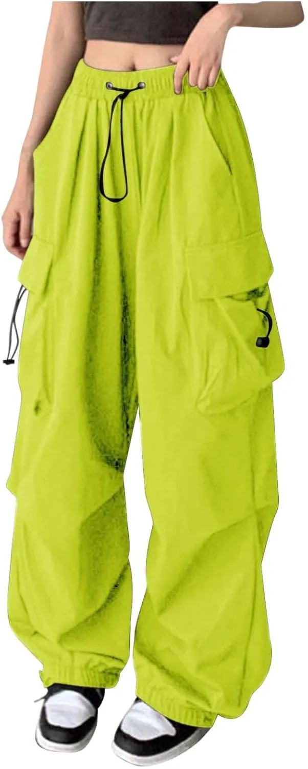 Rain Pants Baggy Cargo Pants Summer Y2k Women Wide Straight Leg Casual Pants Loose Striped Drawstring Trousers Pants