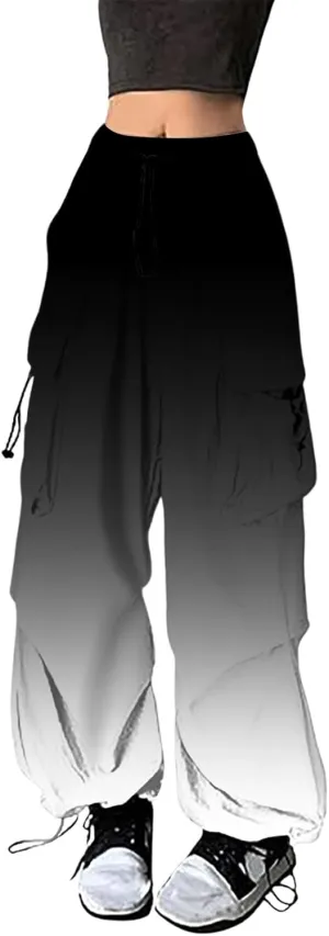 Rain Pants Baggy Cargo Pants Summer Y2k Women Wide Straight Leg Casual Pants Loose Striped Drawstring Trousers Pants