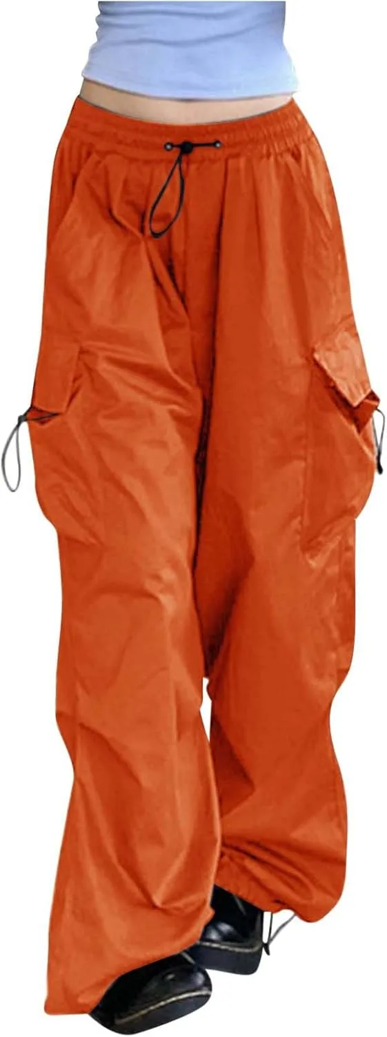 Rain Pants Baggy Cargo Pants Summer Y2k Women Wide Straight Leg Casual Pants Loose Striped Drawstring Trousers Pants