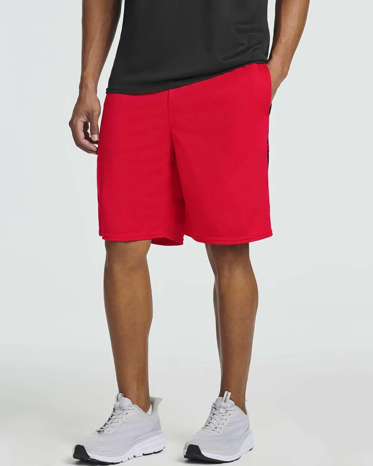 Real Essentials 5 Pack: Men's Mesh Athletic Basketball Shorts Quick Dry Activewear with Pockets