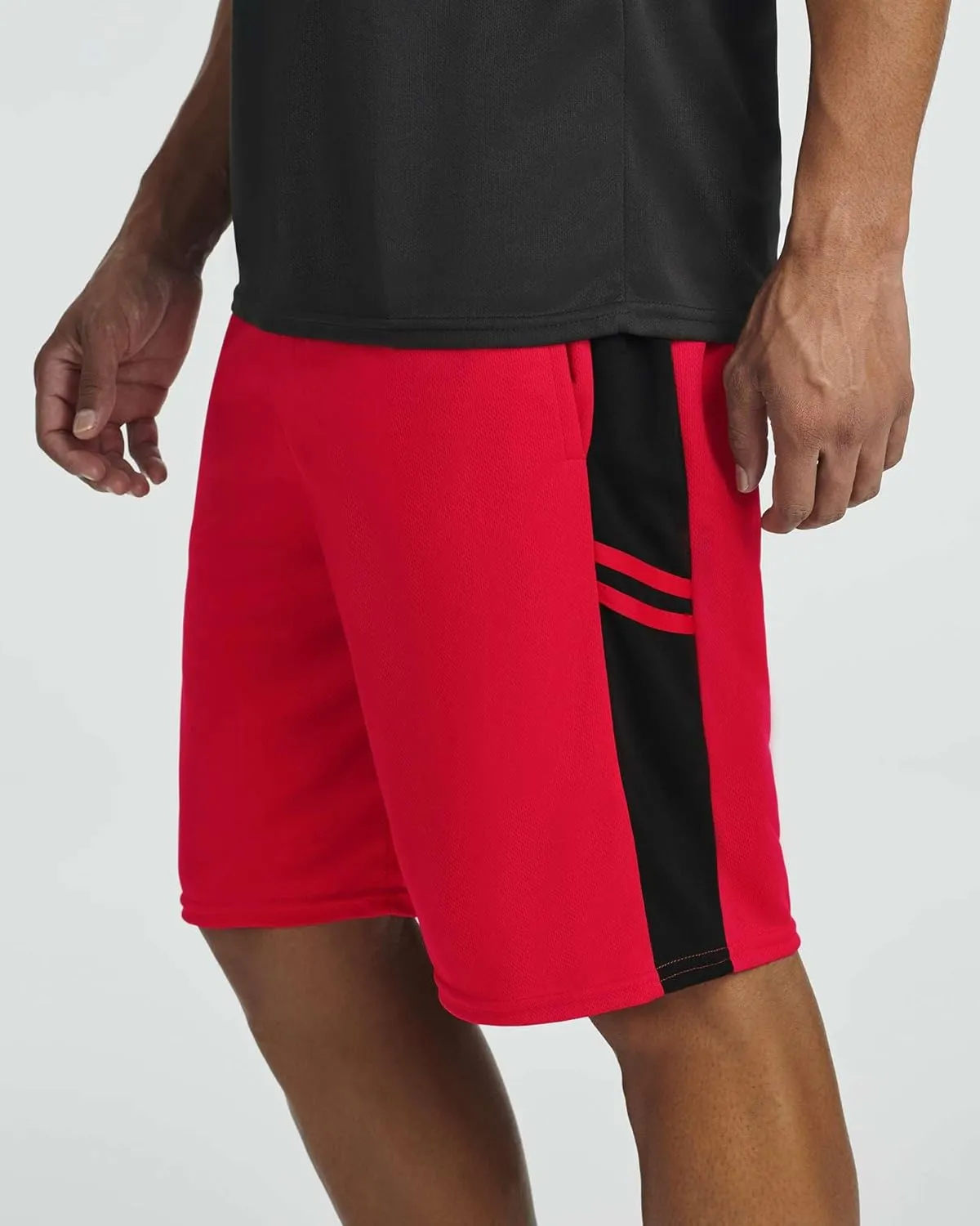 Real Essentials 5 Pack: Men's Mesh Athletic Basketball Shorts Quick Dry Activewear with Pockets
