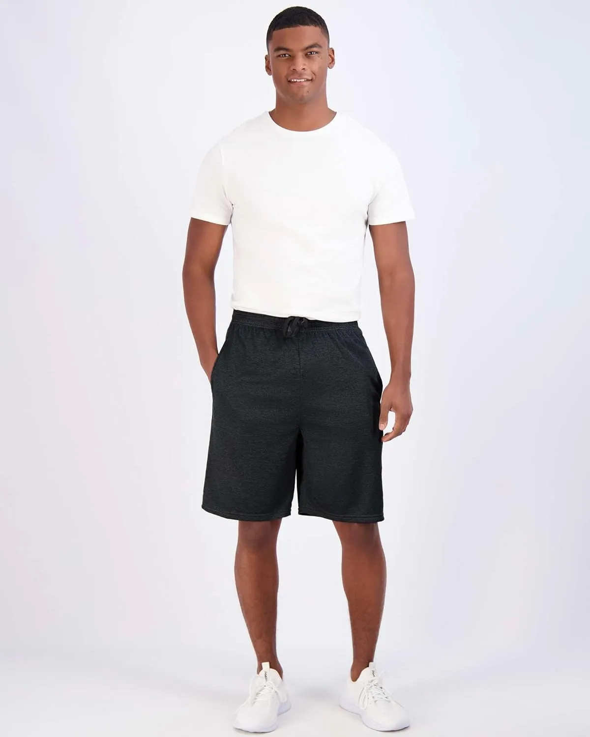 Real Essentials 5 Pack: Men's Mesh Athletic Basketball Shorts Quick Dry Activewear with Pockets