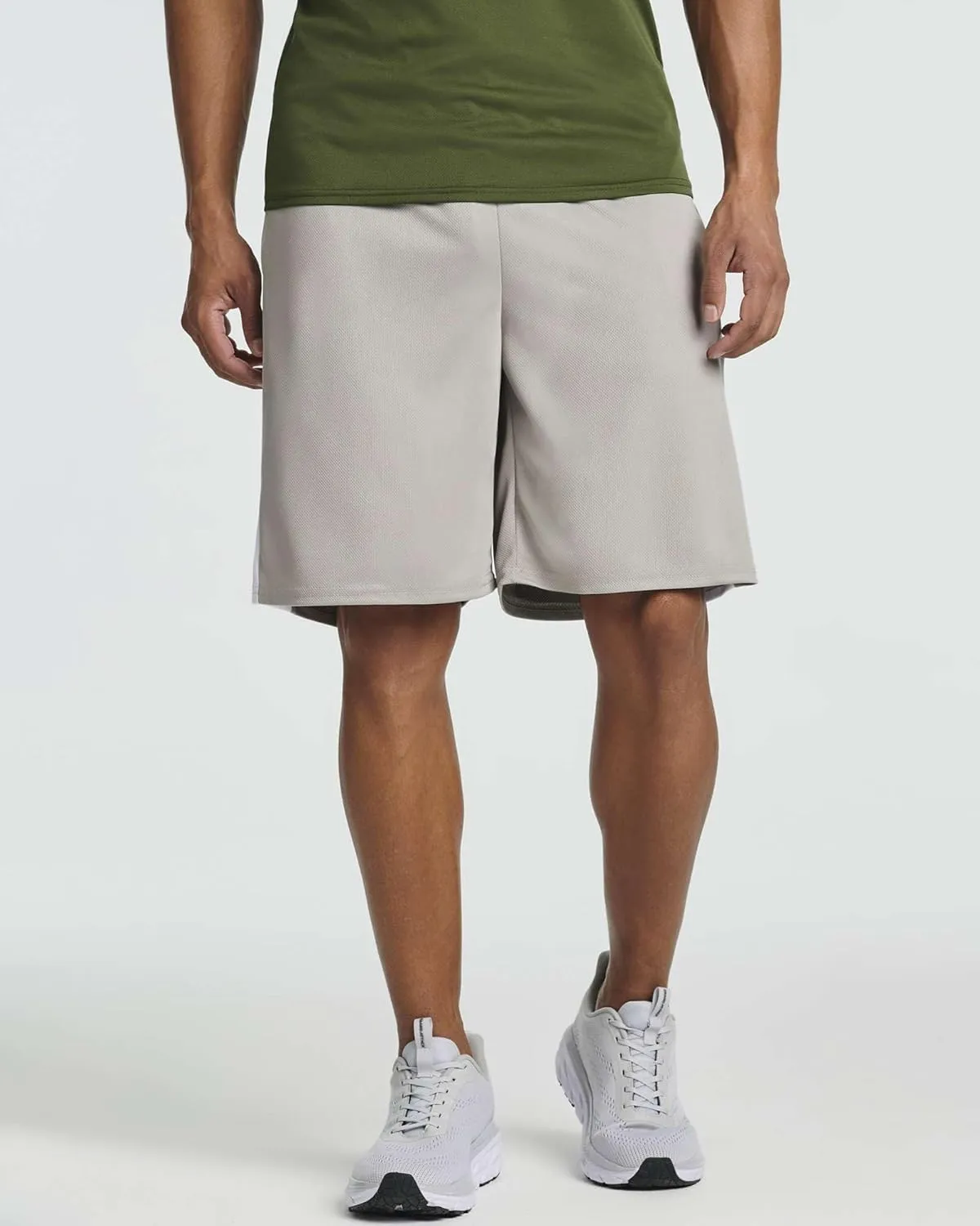 Real Essentials 5 Pack: Men's Mesh Athletic Basketball Shorts Quick Dry Activewear with Pockets