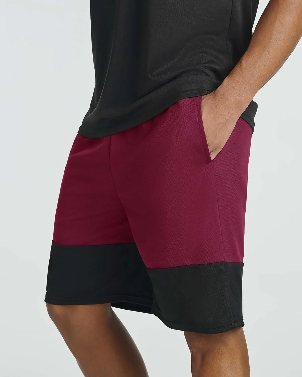 Real Essentials 5 Pack: Men's Mesh Athletic Basketball Shorts Quick Dry Activewear with Pockets