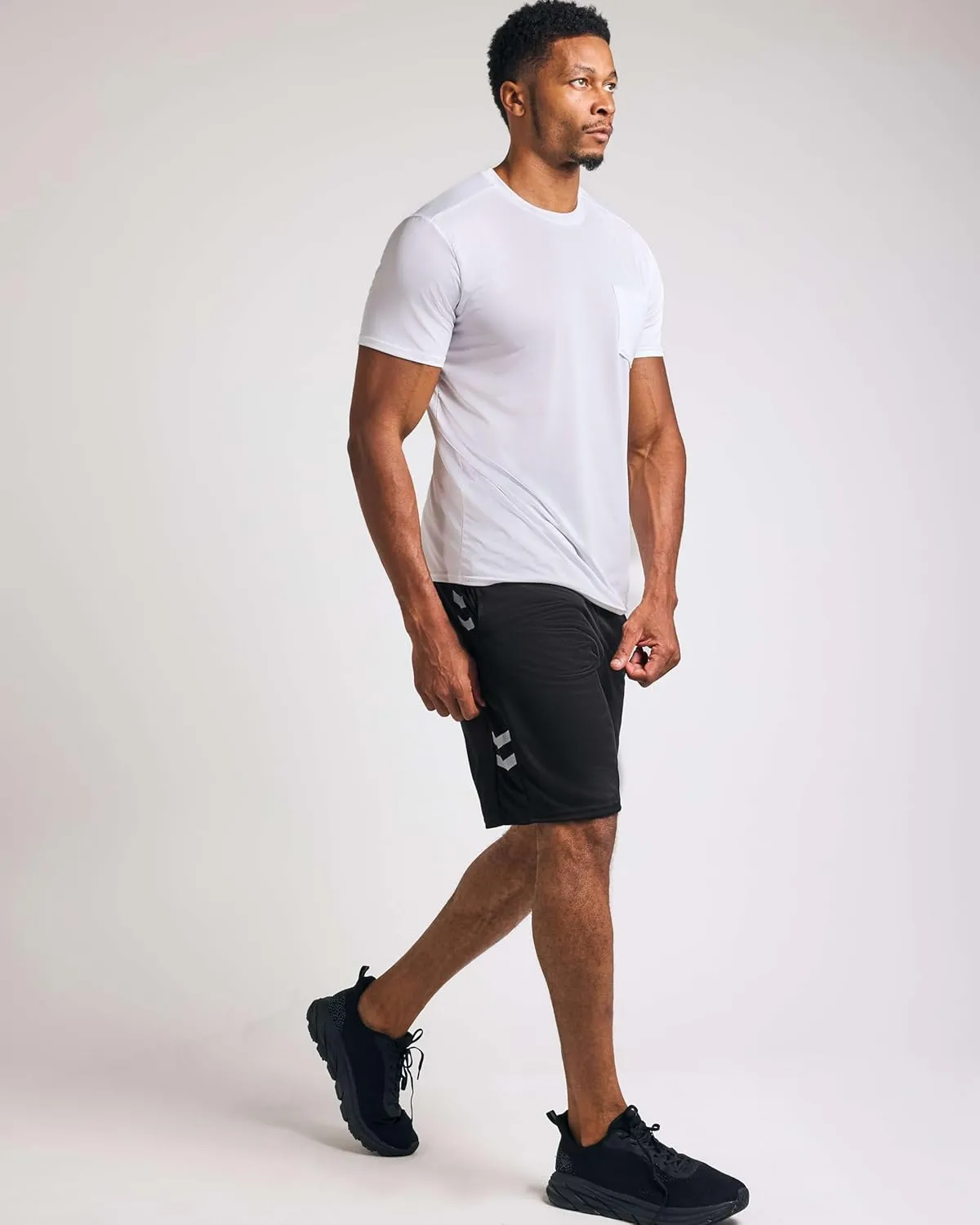 Real Essentials 5 Pack: Men's Mesh Athletic Basketball Shorts Quick Dry Activewear with Pockets