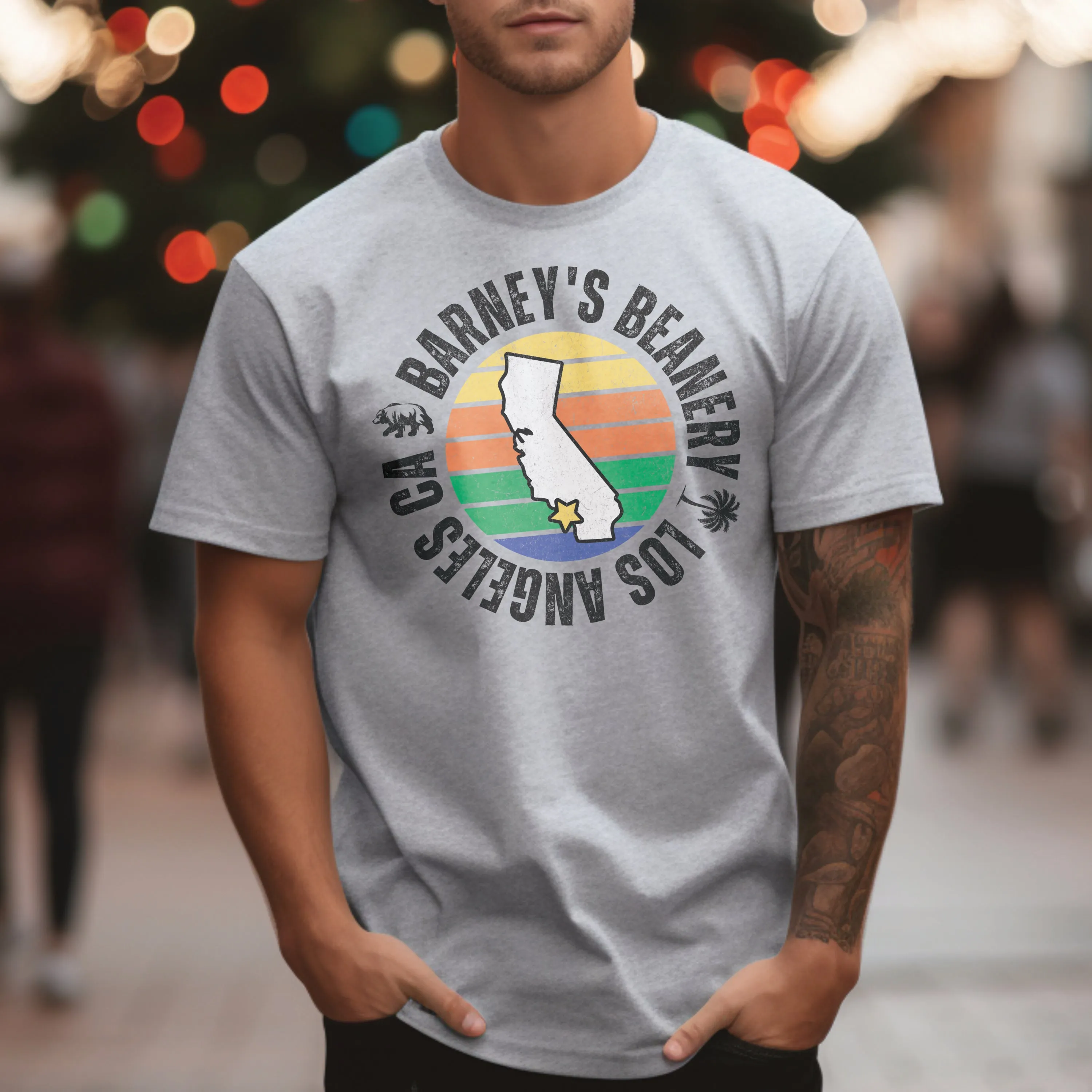 Retro Sunset | BARNEY'S BEANERY - Men's Retro Graphic Tee