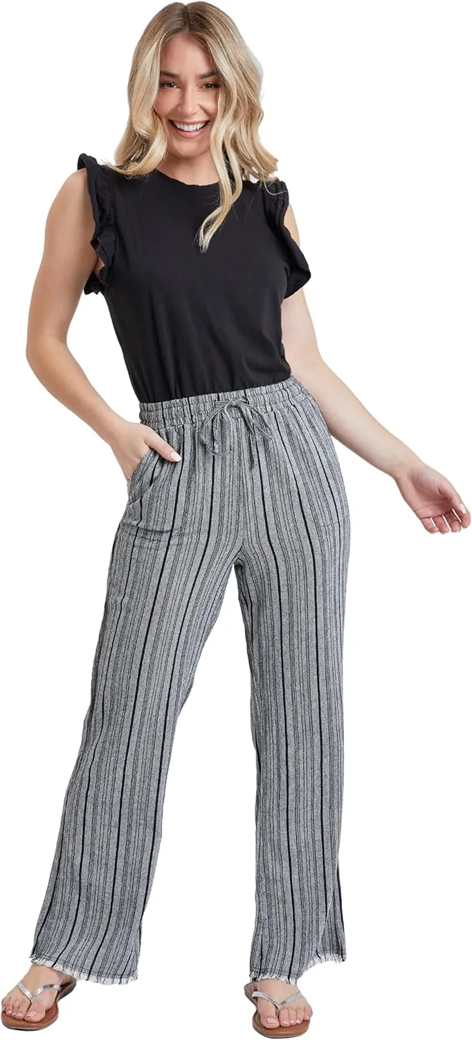 Royalty For Me Womens Women’s Casual Summer Beach High Rise PantsCasual Pants