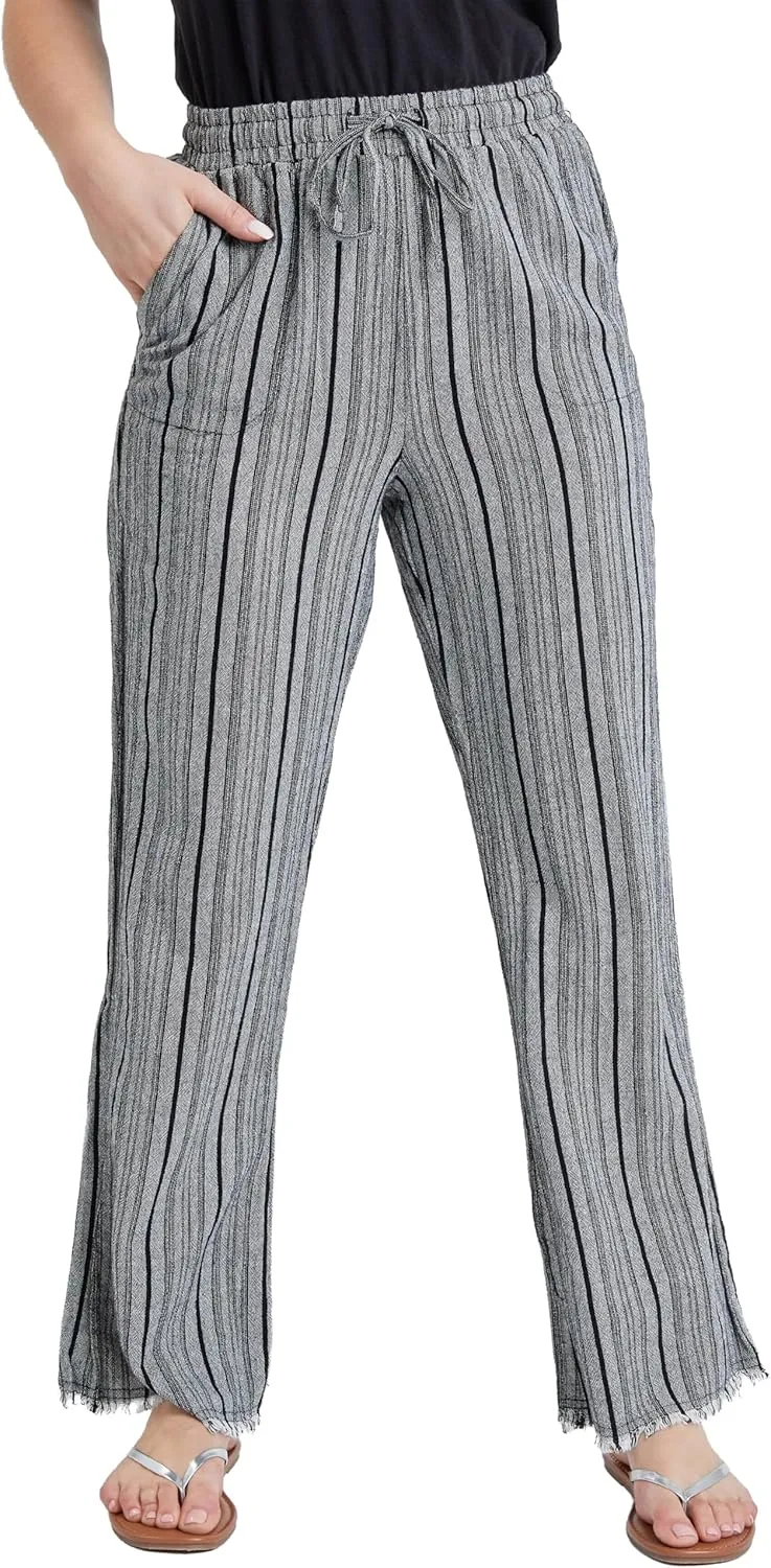 Royalty For Me Womens Women’s Casual Summer Beach High Rise PantsCasual Pants
