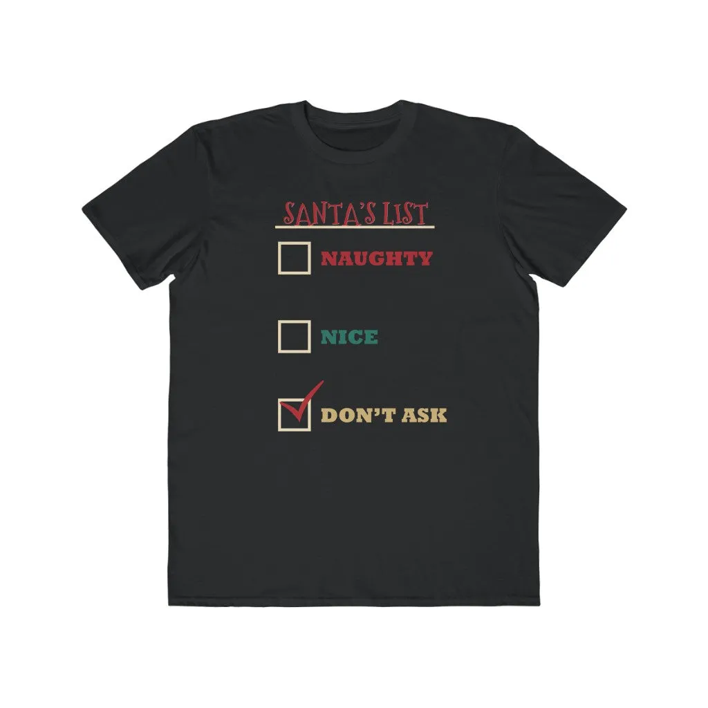 Santa's List, Men's Lightweight Fashion Tee