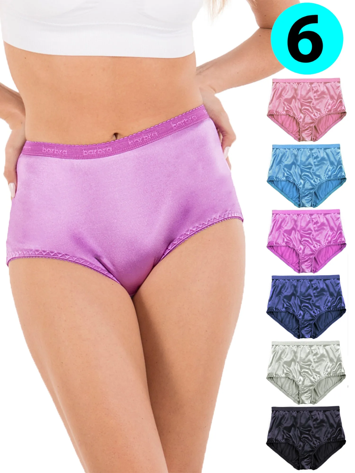 Satin Full Coverage Brief Panties Multi-Pack