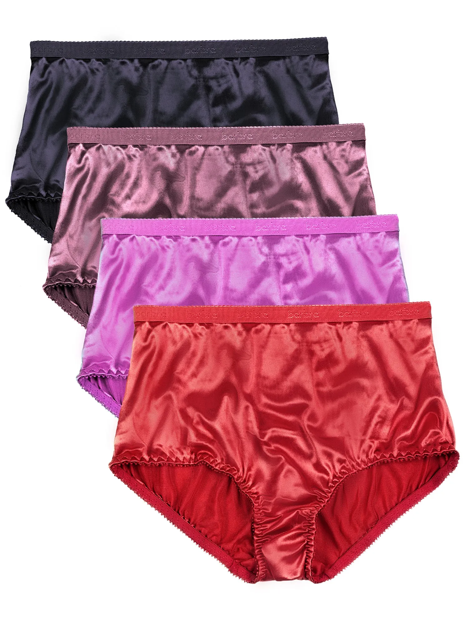 Satin Full Coverage Brief Panties Multi-Pack