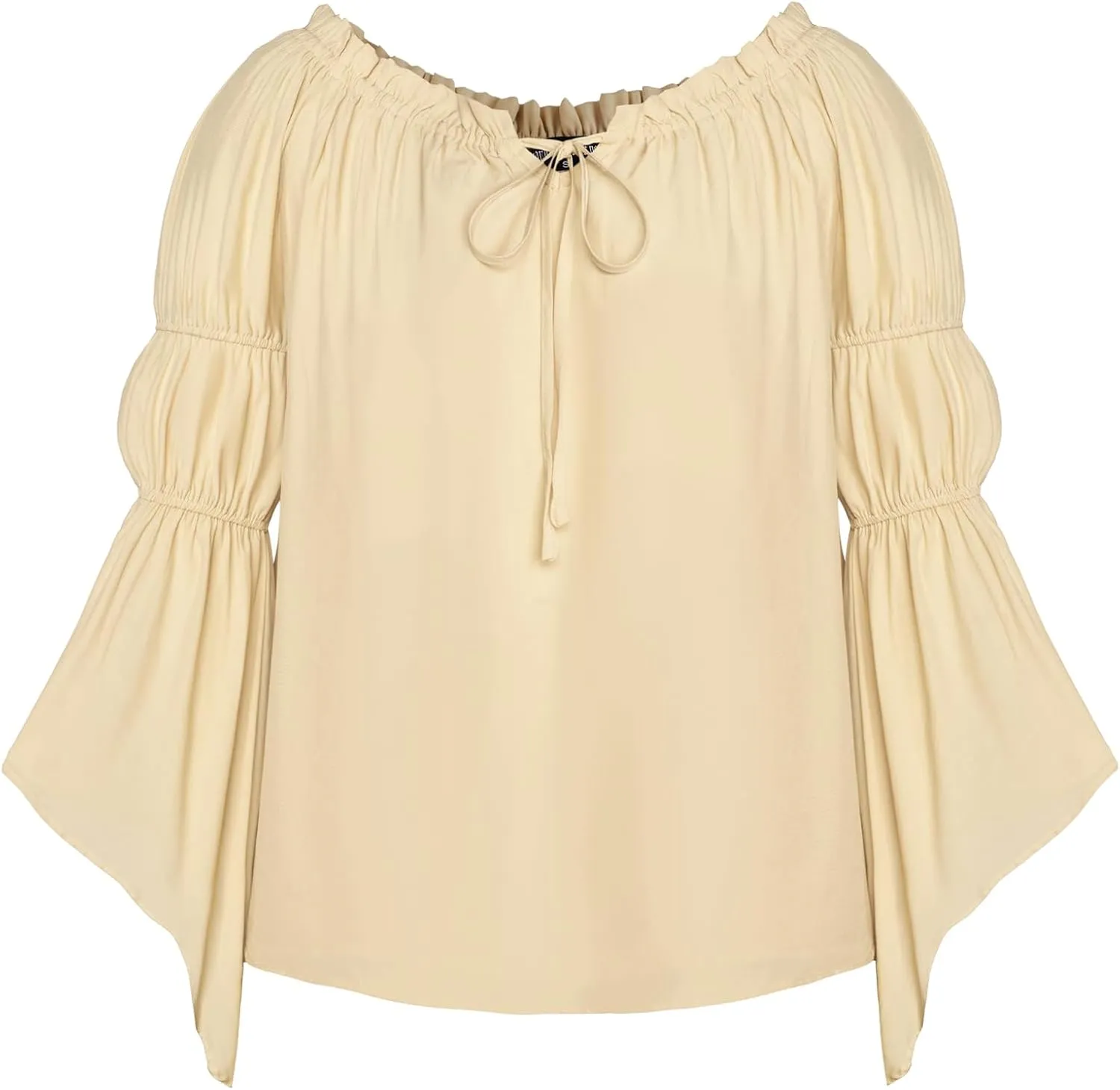 Scarlet Darkness Women Renaissance Shirt Off Shoulder Bell Sleeve Casual Loose Peasant Tops