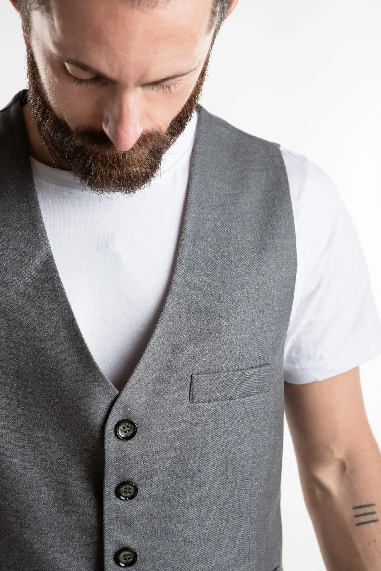 Score Waistcoat - Grey