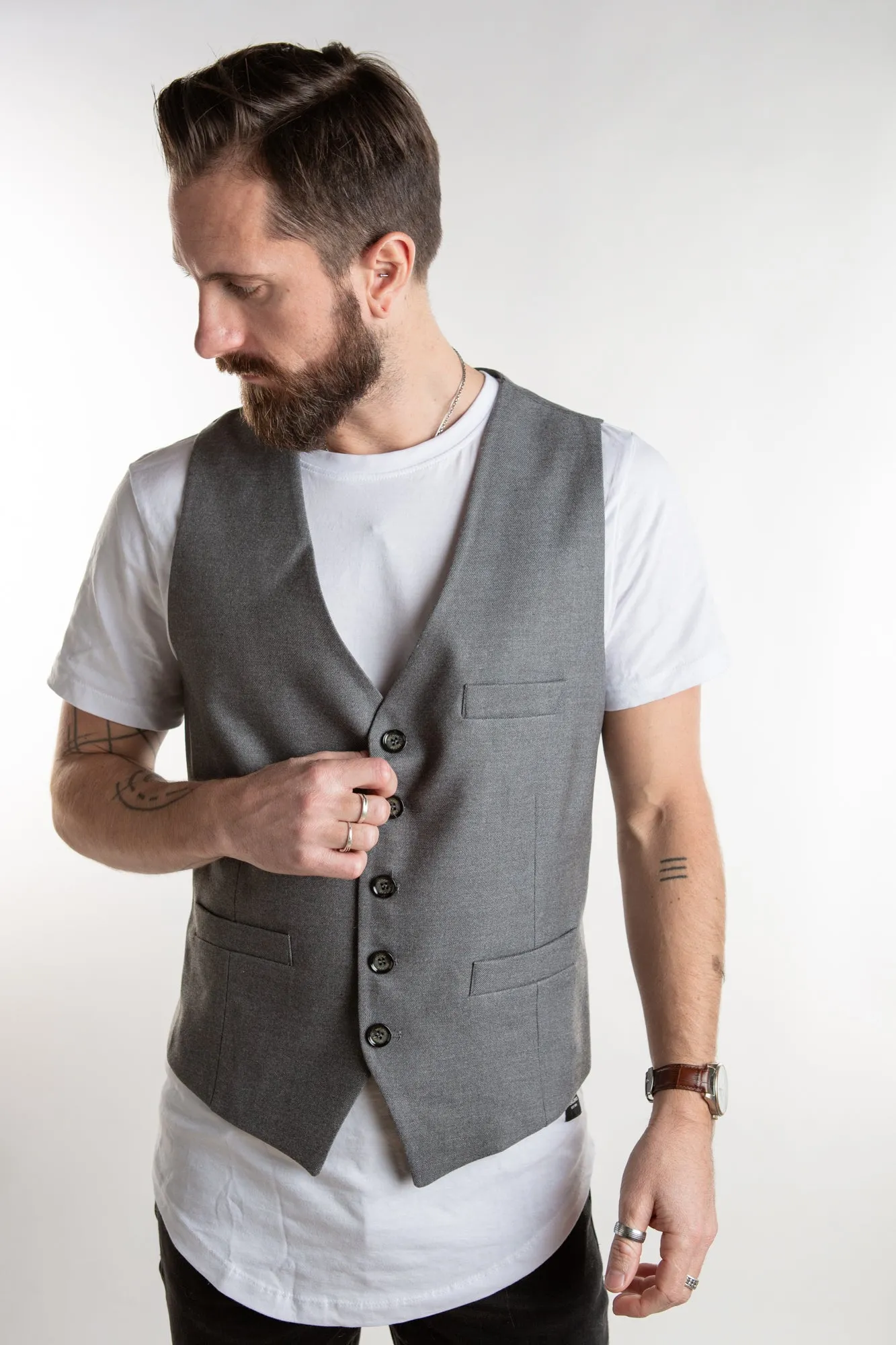 Score Waistcoat - Grey